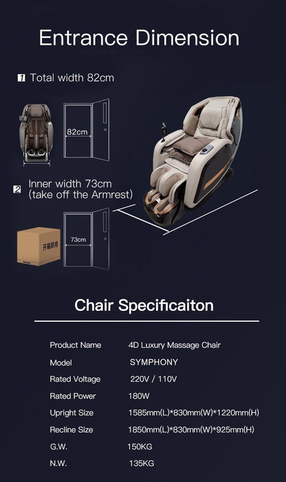 Tru Symphony Luxury 4D Massage Chair