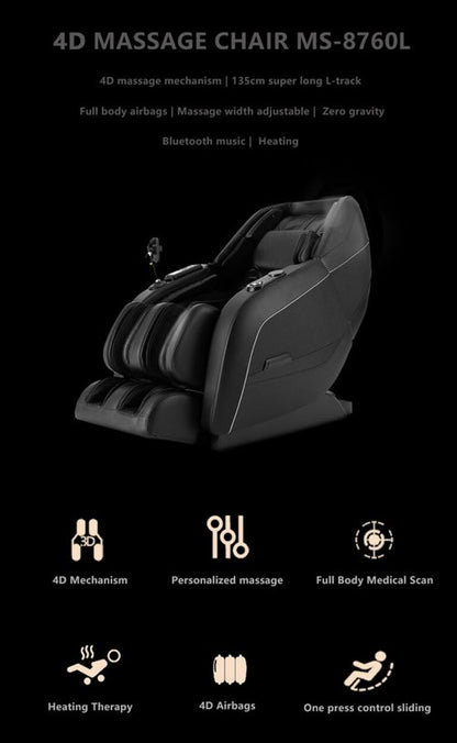 Tru Majestic Zero Gravity L-Track 4D Massage Chair